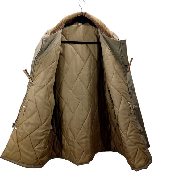 Tan Chore Jacket Corduroy Collar Work Coat Barn Utilitarian Mens Size 52R XXL - Picture 5 of 10